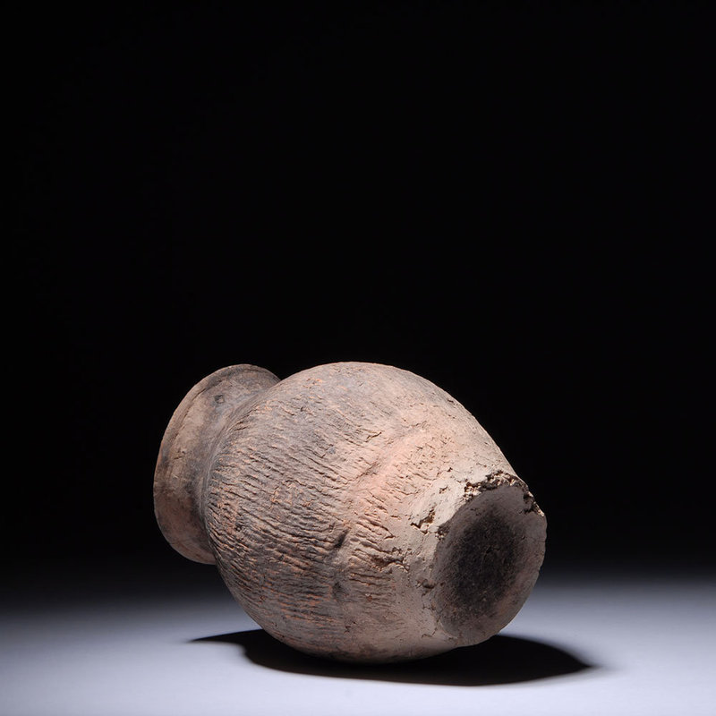 Chinese Neolithic Qijia Combed Pottery Vessel 2400 B.C.