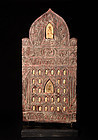 Buddha solid wood templerelief Siam 19th. century