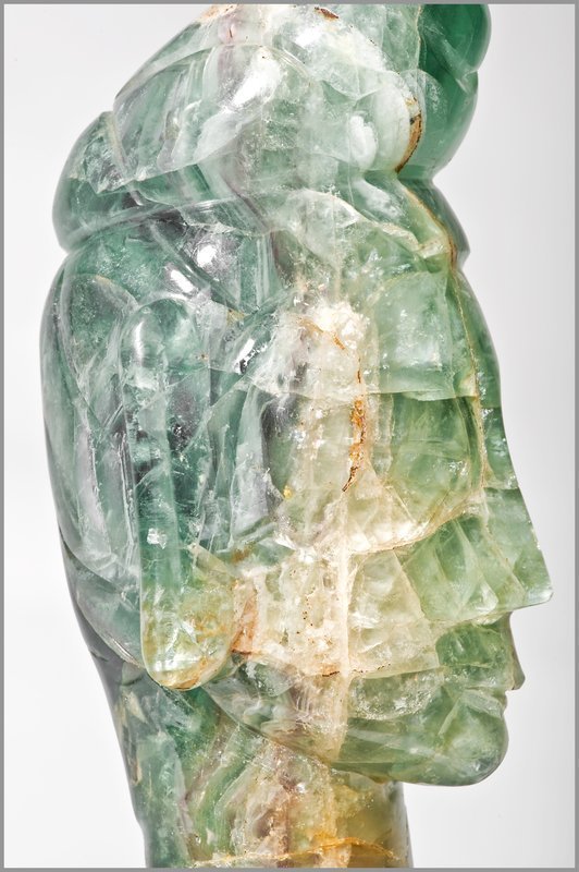 Chinese fluorite carving of Guanyin 18th.cent.