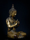 Chinese Qing Dynasty Bronze Buddha with Mark