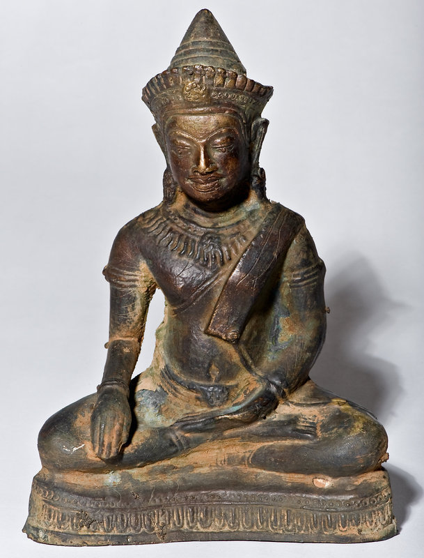 Lopburi Siam Bronze Buddha in Bayon Style (excavated)