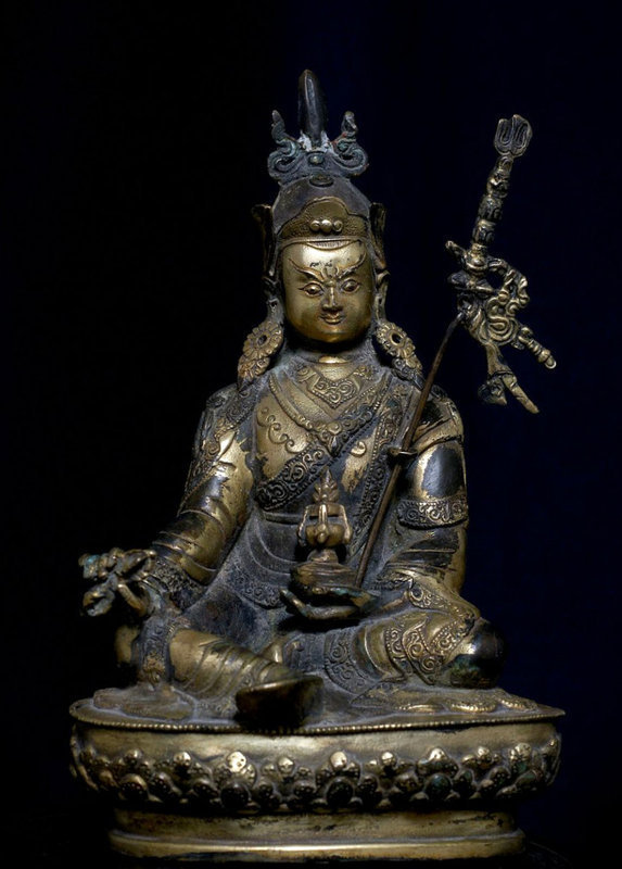 Chinese Antique Qing Dynasty Bronze Buddha Marked