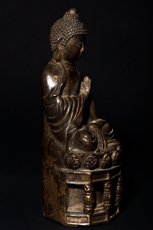 Tibeto-Chinese Bronze Temple Shakamuni Buddha 19th c.