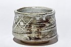 Momoyama / early Edo Period Grey Shino-Oribe Chawan