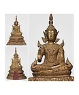 Large Siam - Thai Gilt Bronze Buddha 53 cm and 10 kg