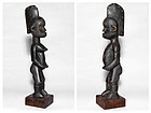 Pair of proud standing male and female figures of the Igbo Nigeria