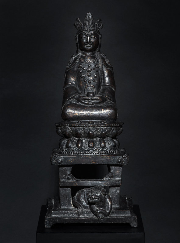 Chinese Buddha Statue 18th century with Qianlong Mark - 41 cm