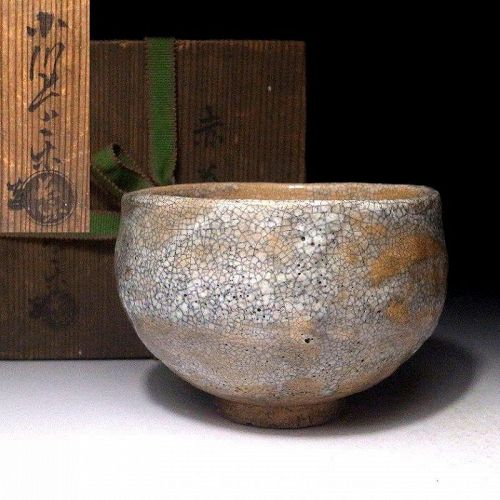 Antique Raku Chawan by greatest 1st Choraku Ogawa