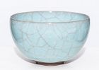 Fantastic blue Celadon tea bowl by greatest Makoto Wakao
