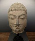 Antique Chinese Buddha Head Qing Dynasty