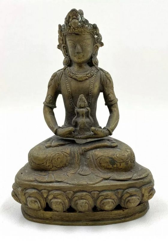 Antique Bronze Buddha Amitayus from North India
