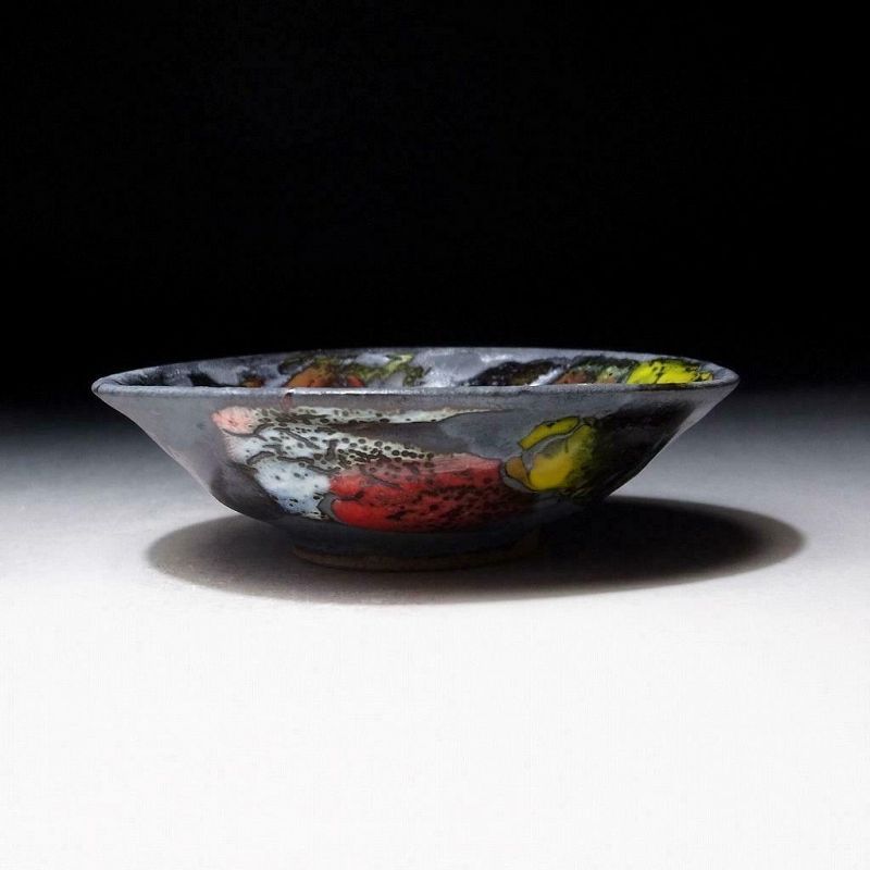 Artistic Hasami Tea Bowl by great artist Akitoshi Kurosaki