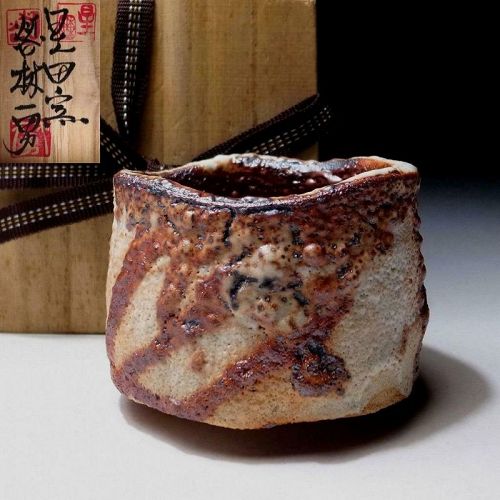 Shino Natsu Tea Bowl by famous Actor and Artist Kazuo Hayashi