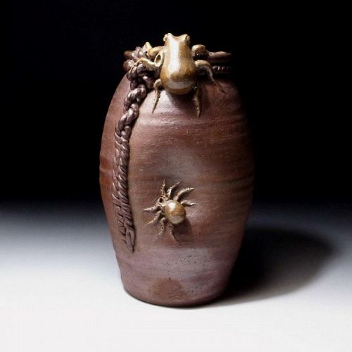 Rare Antique Tako-Tsubo Akashi Vase