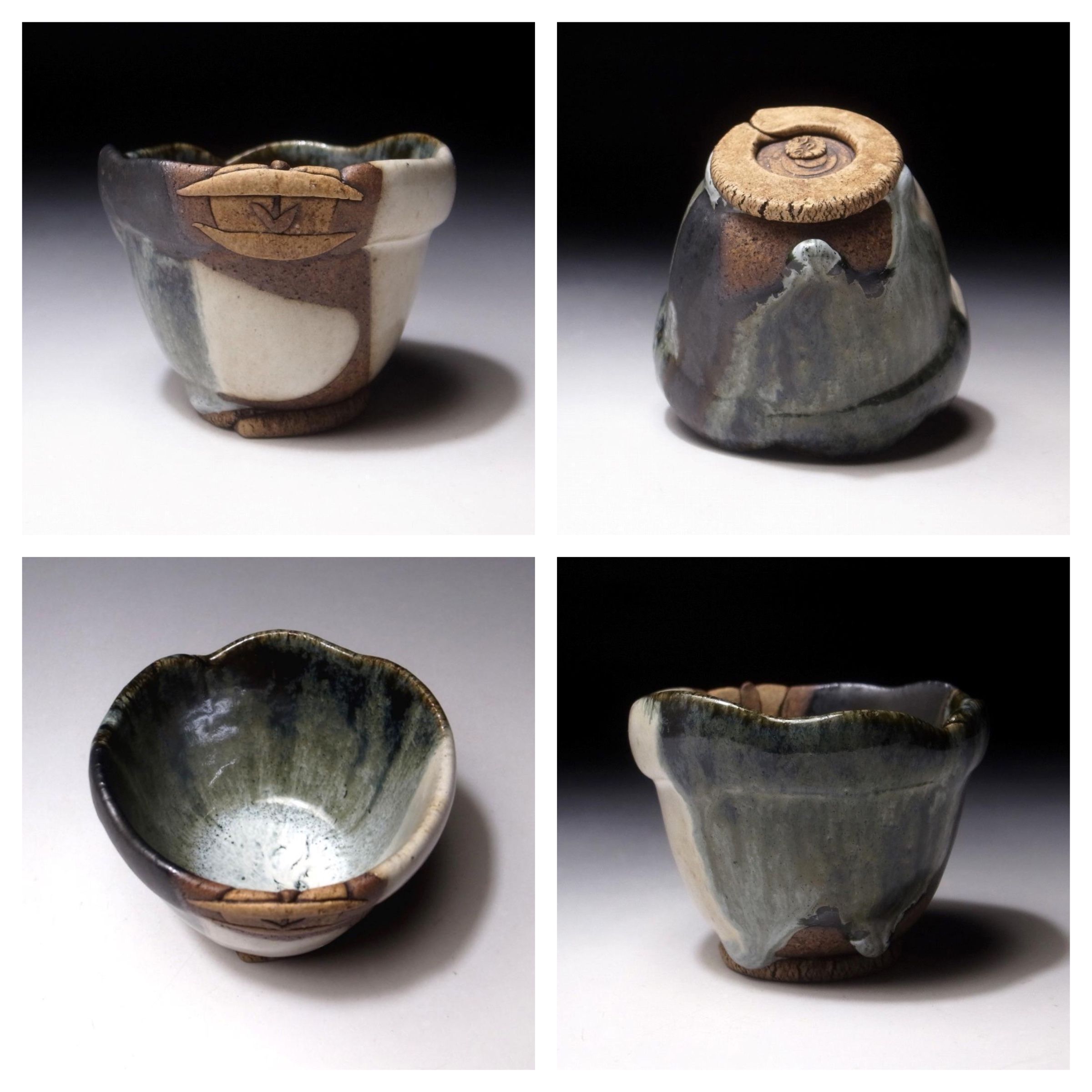 Japanese Seto Tea Bowl with wonderful glaze