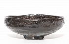 Kuro Raku Hira Chawan by greatest 9th generation Kichizaemon Ryonyu