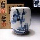 Blue and white Tea Cup by greatest LNT Yuzo Kondo