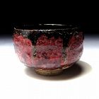 Rare antique Yashima Genpei Samurai Raku Chawan