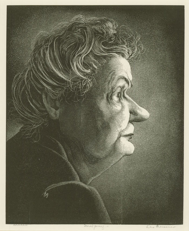 Leo Meissner, wood engraving, &quot;Hannah&quot;