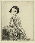 Joseph Simpson, etching, "Betty," 1927