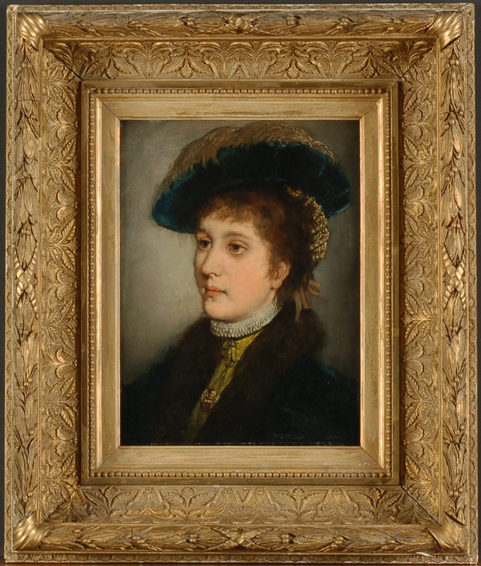 Max von Schmaedel, oil, Portrait of Miss Davenport
