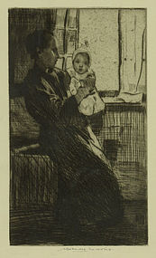 William Lee Hankey, etching, "Early Morning"