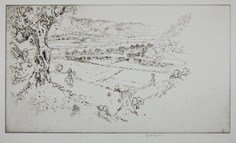 Joseph Pennell, etching, &quot;Olympia&quot;