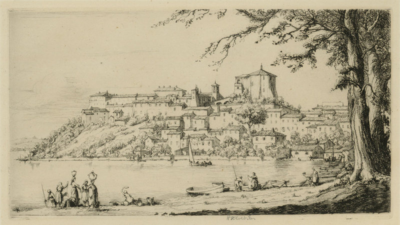 Herman Armour Webster, etching, &quot;Capodimonte, Italy&quot;