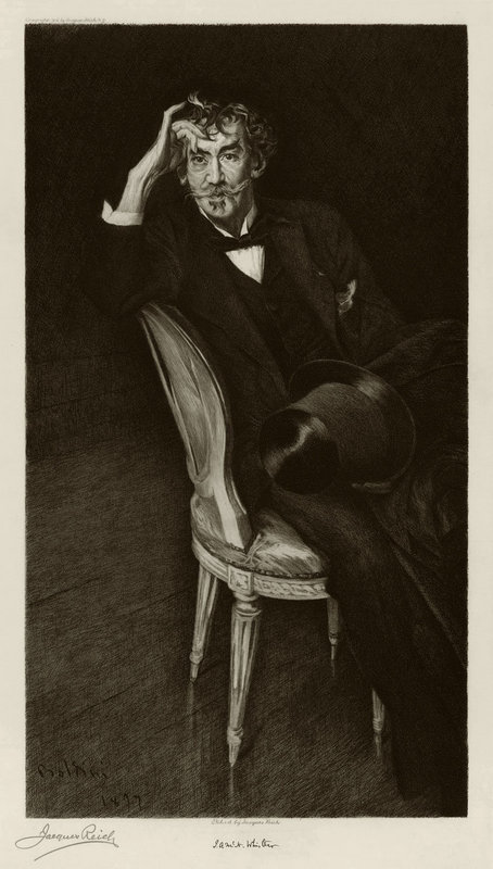 Jacques Reich, etching, &quot;Portrait of Whistler,&quot; 1916