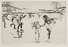 Diana Thorne, Etching, "Skating To-day," c. 1930