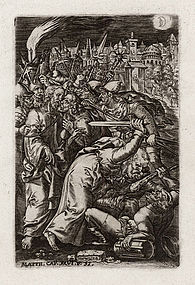 Johannes Wierix, Engraving, "Betrayal of Christ"