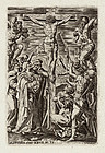 Johannes Wierix, Engraving, "The Crucifixion"