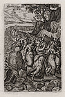 Hieronymus Wierix, Engraving "Moses and the Israelites"