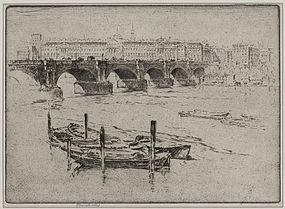 Joseph Pennell, "Waterloo Bridge and Somerset House"