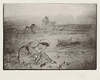 Louis Auguste Mathieu Legrand, Etching, "Le Mee" 1911
