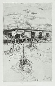 John Winkler, Etching, "Standard Fisheries" 1941