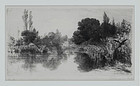 Sir Francis Seymour Haden, Etching, "Shere Mill Pond, No. II" 1860