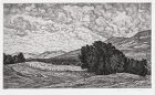 Luigi Lucioni, etching, "Vermont Splendor" 1944