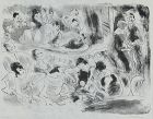 Jules Pascin, etching, "Le Music-Hall" 1926
