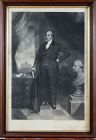 Thomas B. Lawson, engraving, "Daniel Webster with bust of Washington"
