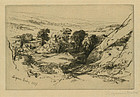 Sir Francis Seymour Haden, etching, Nine Barrow Down, 1877.