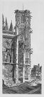 John Taylor Arms, etching, "Cathedral, Nevers"