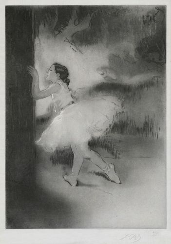 Louis Auguste Mathieu Legrand, etching, "Première Danseuse (Soloist)"