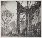 Sir Frank Brangwyn, etching, "Scaffolding, No. 1 (L`Échafaudage)"