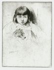 Original etching J. Alden Weir, Caro