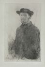 Self Portrait, etching by Edgar Degas
