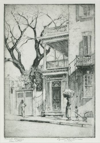 Elizabeth O'Neill Verner, etching, Charleston