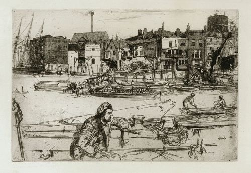 Whistler etching, Black Lion Wharf
