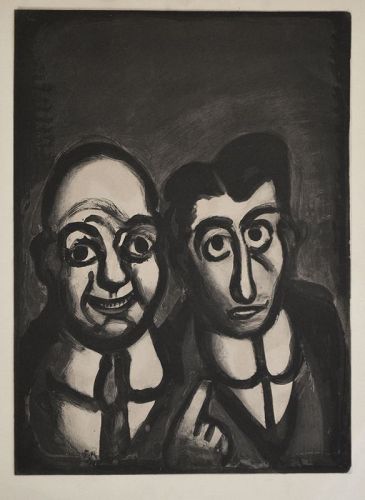 Georges Rouault etching, Nous Sommes Fous