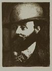Georges Rouault lithograph, Portrait of Gustave Moreau